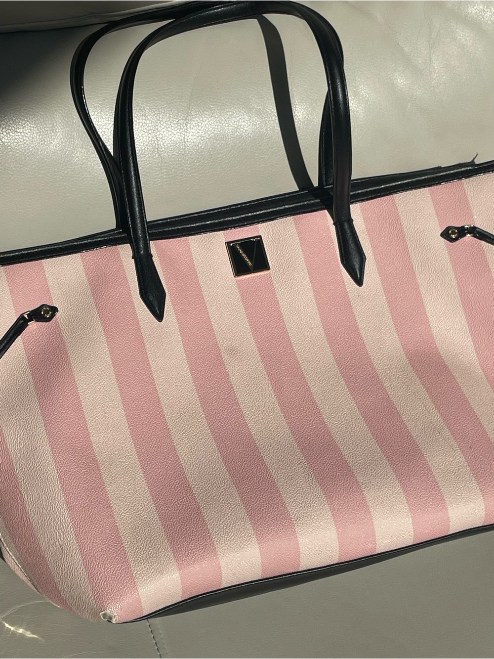 Victoria’s Secret Iconic Striped Carryall Tote Bag
